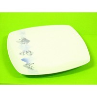PIATTO QUADRO PIANO PORCELLANA CM.26